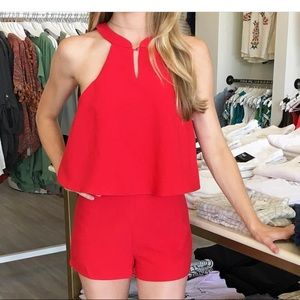 Red  cocktail romper